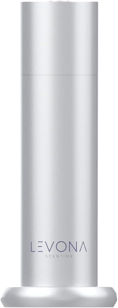 Levona Scent Waterless Diffuser - Essential Oil Aroma Smart Plug-in, Portable Scent Machine for Residential Space & Hotel, Covers 1000sqft - Acasa1000, Brushed Silver (With 120ml Oil & Cleaning Cloth)