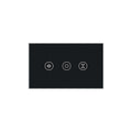 Smart Roller Shutter Switch 118X72X34MM Need Neutral Wire,2.4GHz WiFi Roller Shutter Switch, Tempered Glass Panel, Compatible with Alexa and Smart Life, Black WiFi-Roller Shutter