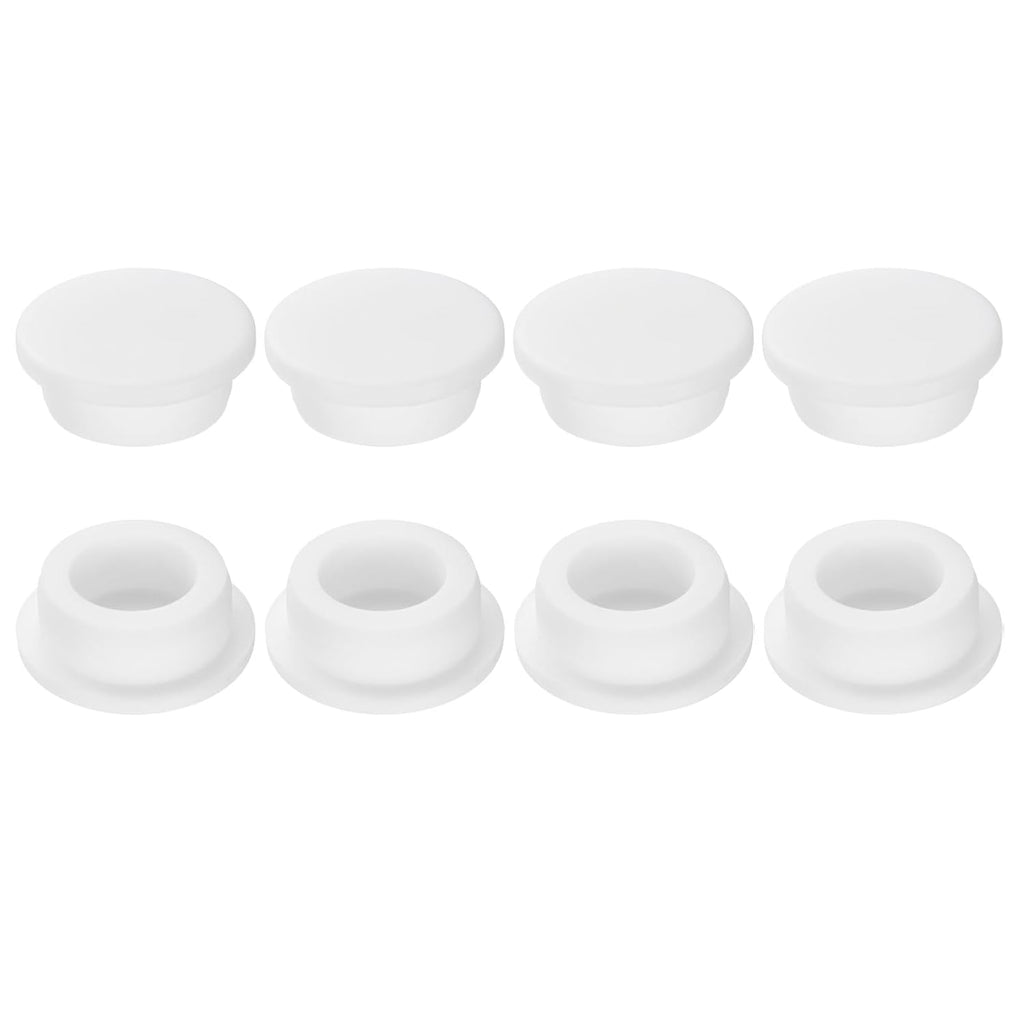 uxcell 8Pcs Silicone Hole Plug, Waterproof Round Rubber Stoppers Bottle Seal Plugs Tube Pipe End Caps for 28mm/1.1" Hole for Bathtub Bottle, White
