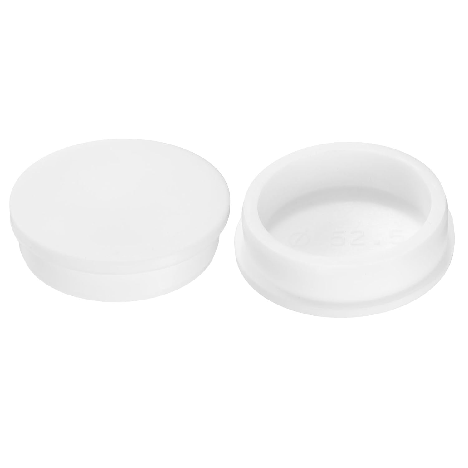 uxcell 2Pcs Silicone Hole Plug, Waterproof Round Rubber Stoppers Bottle Seal Plugs Tube Pipe End Caps for 51mm/2.01" Hole for Bathtub Bottle, White