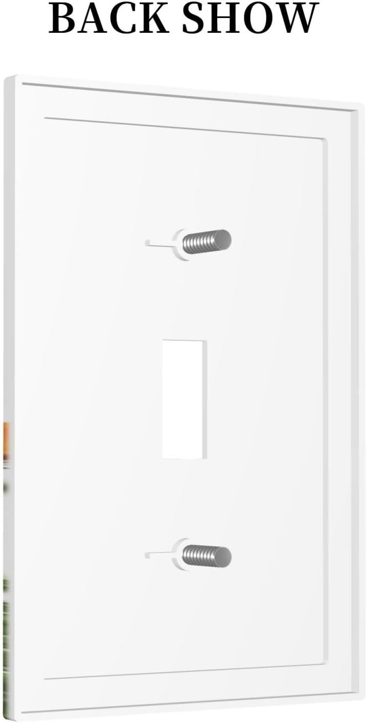 Decorative Light Switch Cover Colorful Wildflowers Plant Floral Daisy 1 Gang Single Toggle Device Electrical Faceplate Switchplates Decorator Outlet Wall Plate For Bed Room Living Room