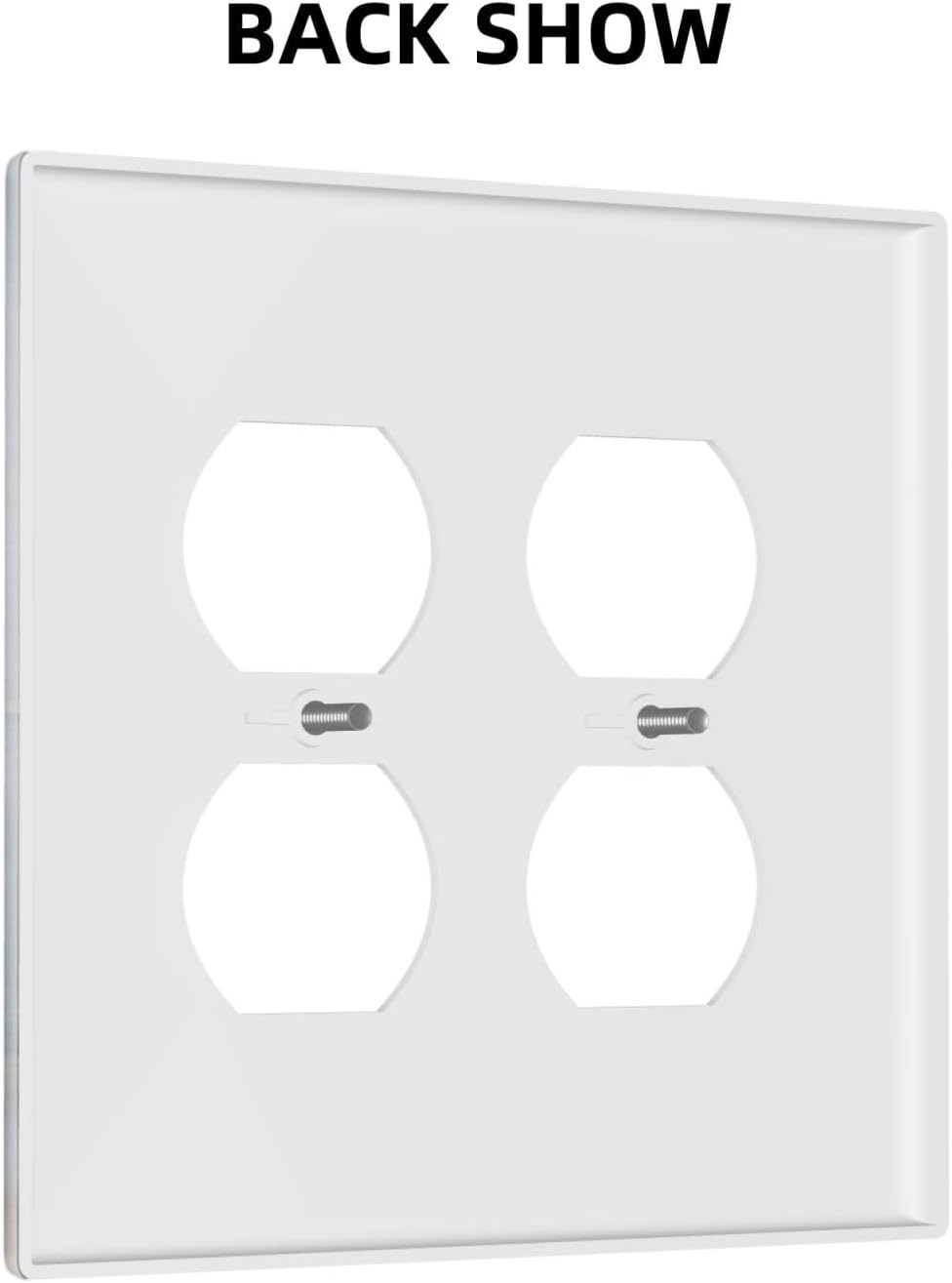Outlet Covers Colored Art Marble Golden Line 2 Gang Double Duplex Decorative Light Switch Covers Electrical Wallplates Socket Faceplate For Bathroom Kitchen Decor