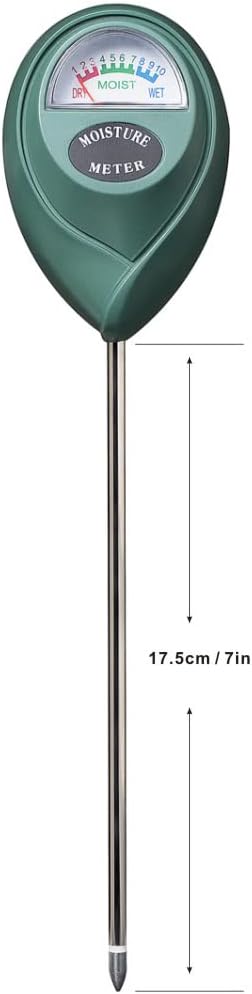 XLUX Soil Moisture Meter, Plant Water Monitor, Hygrometer Sensor for Gardening, Farming, Indoor and Outdoor Plants, No Batteries Required