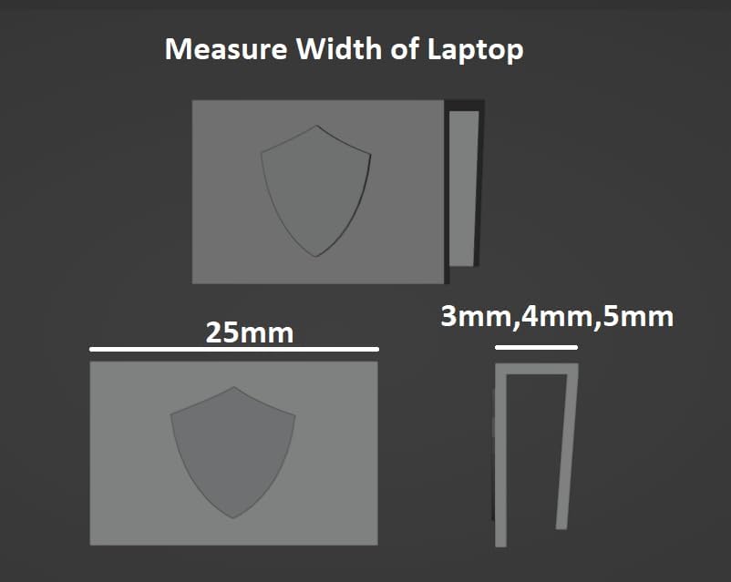 Generic Privacy Shield Camera Cover for Laptops (Black, 5mm, 3-Pack)
