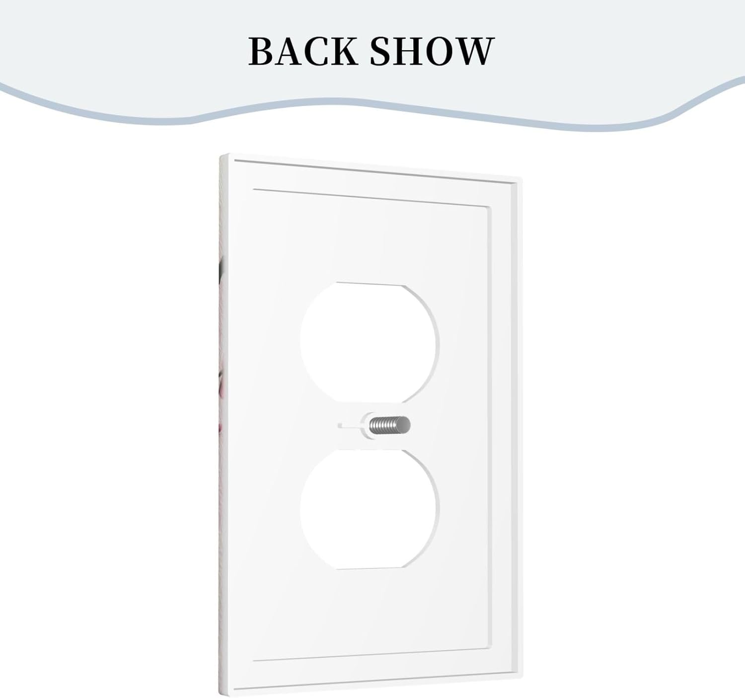 Branch with Pink Flowers Light Switch Cover 1 Gang Outlet Plate Single Duplex Wall Plate Covers Decorative Switchplate Covers Electrical Faceplate for Home Decor