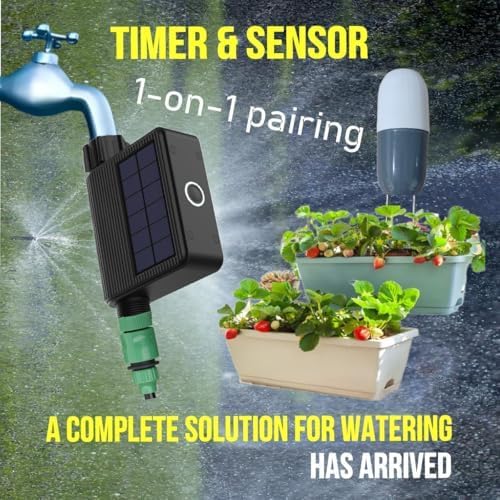 Smart Soil Moisture Sensor, Specially Equipped with Satxtrem WiFi Water Timer Auto Watering (White-Sensor)