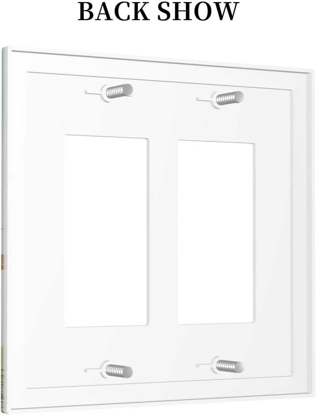 Decorative Outlet Covers Colorful Ocean Sea Turtle Marine Life 2 Gang Double GFCI Rocker Electrical Wall Panels Light Switch Cover Plate for Kids room Bedroom Decor