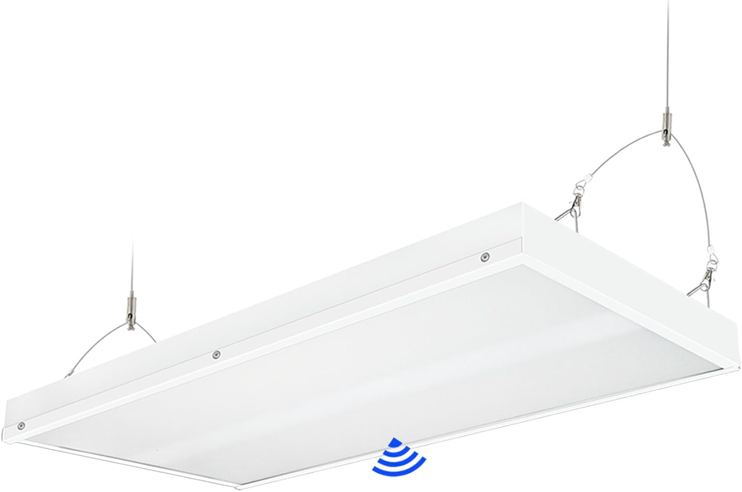 2FT LED Linear High Bay Shop Light with Motion Sensor, 150W High Bay Led Shop Lights, 21000LM 5000K Linear Hanging Shop Light, 400W-500W HPS Eqv., 100-277V Commercial Hanging Lamp for Garage Warehouse