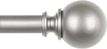 KAMANINA Curtain Rods for Windows 48 to 84 Inches, Antique Silver Curtain Pole 32 to 86 Inches (2.6-7.1ft), 7/8 Inch Decorative Drapery Rods with Round Finials
