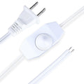 Dimmer Light Switch, 6FT Rotary Control for 120V 100W - Table Lamp Outdoor String Lights Dimmable Lights Dimming Thermostat Reptile - White Pack of 1