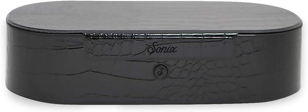 Sonix Beyond UV+O3 Sanitizer Box and Universal Charger UV and Ozone Disinfector for Phone, Mask, Makeup Brush, Nail Tool (Black Croc)