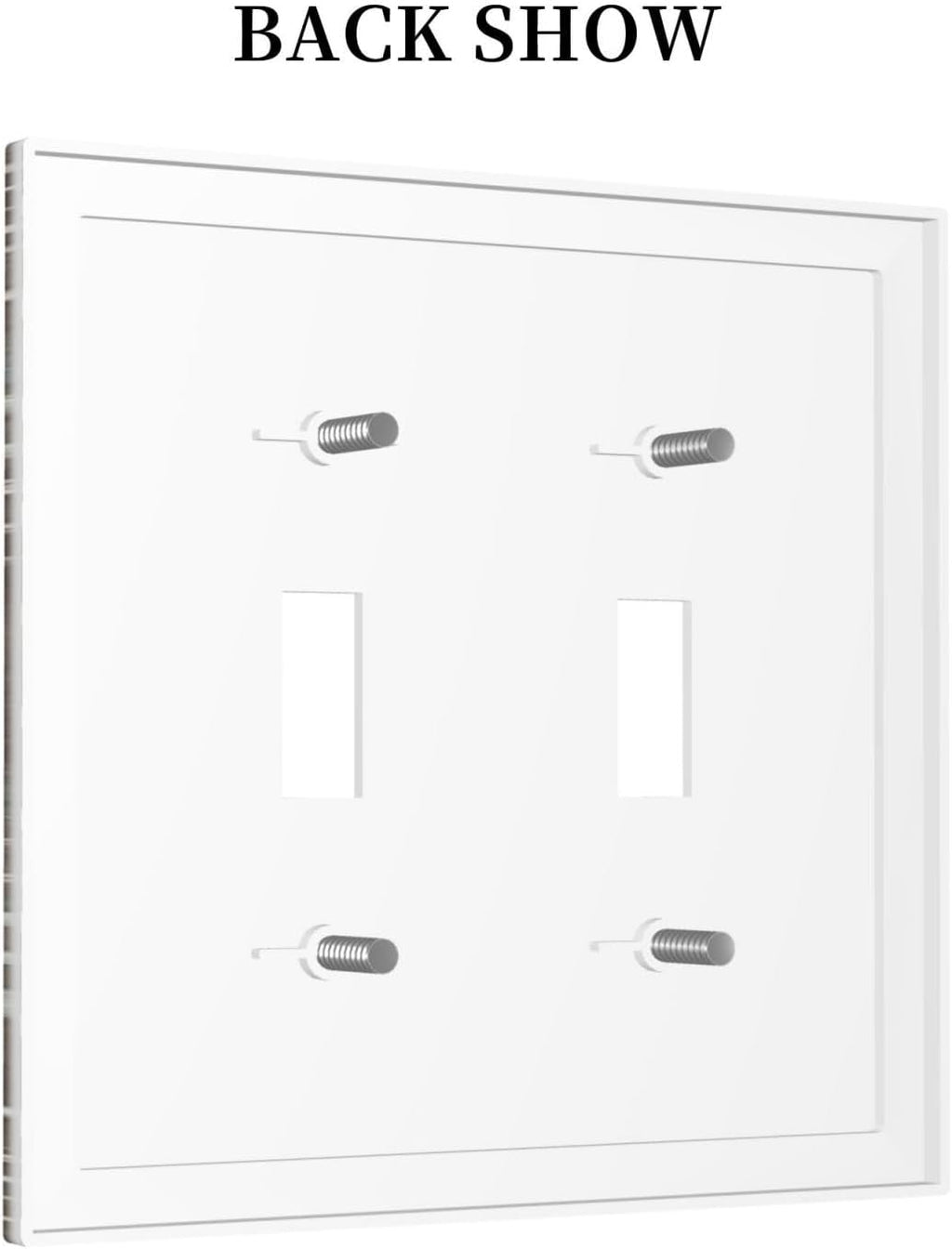 Gothic Vintage Abstract Brown Patterns Double Toggle Light Switch Covers 2 Gang Wall Plate Dual Decorative Switchplate Electrical Faceplate for Country Bathroom Bedroom Decor