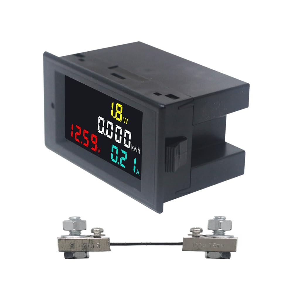 KETOTEK Voltmeter Ammeter DC 7-20V 100A Digital Watt Volt Meter Multimeter Panel Power Energy Monitor DC Voltage Current Meter with 100A Shunt