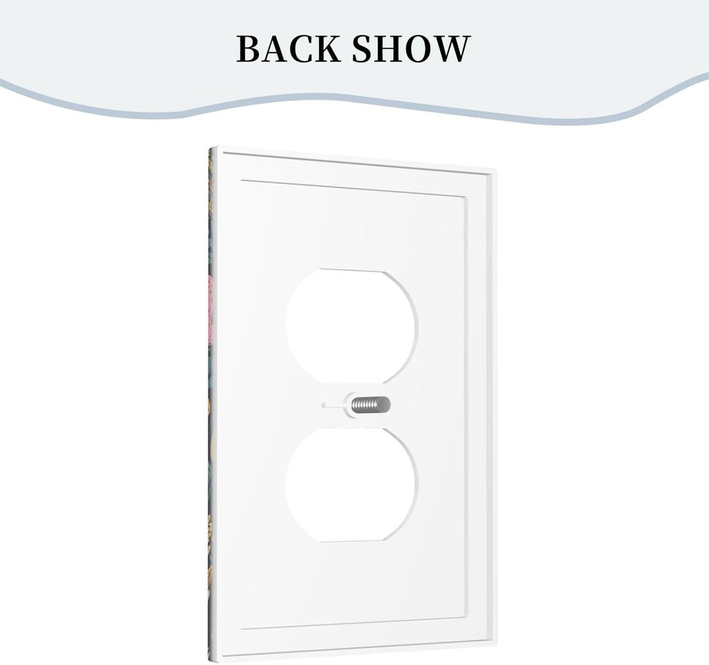 Decorative Light Switch Cover Multicolored Mushrooms Colorful Plant Single Rocker Personalized Wall Plate Switchplate 1 Gang Outlet Covers Decora Light Switch Plate for Home Decor