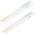 Ensenior 18 Inch LED Under Cabinet Lighting Hardwired, 5CCT, 10W 650LM, 2700K/3000K/3500K/4000K/5000K, Wired Under Cabinet Lights, Dimmable Under Counter Lights for Kitchen, FCC, 2 Packs