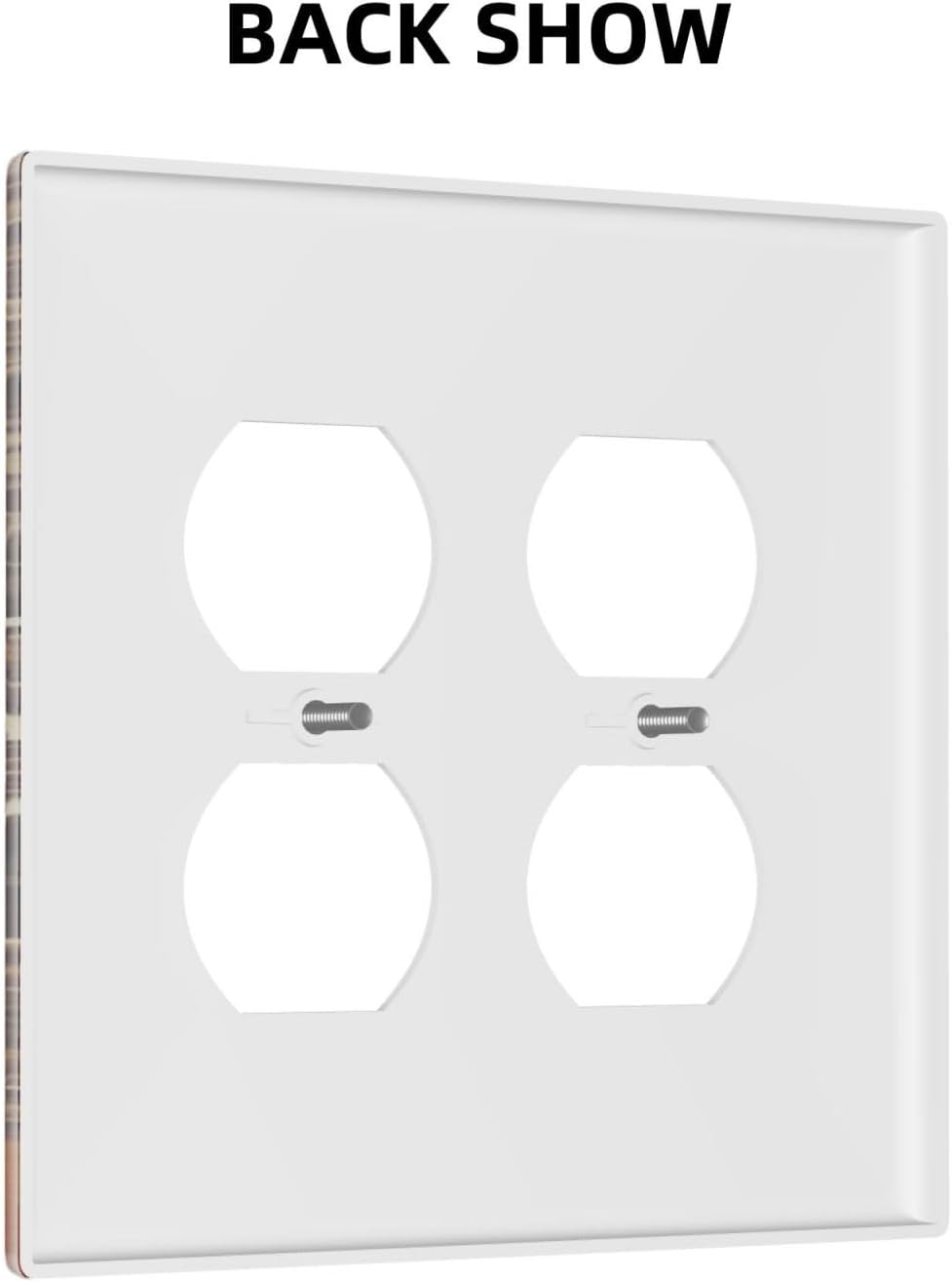Decorative Outlet Covers Vintage Coffee Beans Leaf Cup 2 Gang Wall Plate Cover Double Duplex Receptacle Two Switch Light Switch Cover Plate Jumbo Dual Faceplate