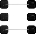 Refrigerator Lock, Heavy Duty Fridge Lock, Combination Lock for Refrigerator Cabinets, Drawers, Safety Lock, Easy Install No Keys Needed (Black-3Pack)