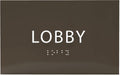 6" X4" Lobby Sign - Tactile Graphics Grade 2 Braille Text Reception Area Sign| Utility ADA Compliant Wall Mount Plastic Signs For Hospital, Offices, Businesses & Apartments