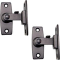 QCAA 2.5" Heavy Forged Solid Brass Door Latch, 90 Degree Right Angle Door Latch Buckle for Doors & Windows, US10B ORB Oil-Rubbed Bronze, 2Pack, Made in Taiwan