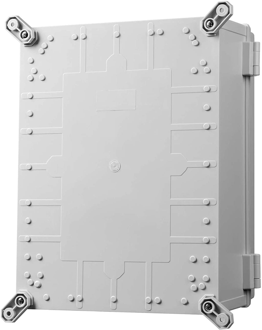 Co. ABS Waterproof IP67 Hinged Electronics Box with Mounting Plate, Bracket (11.81" x 15.7" x 6.7", Clear Cover - 4 Pack)