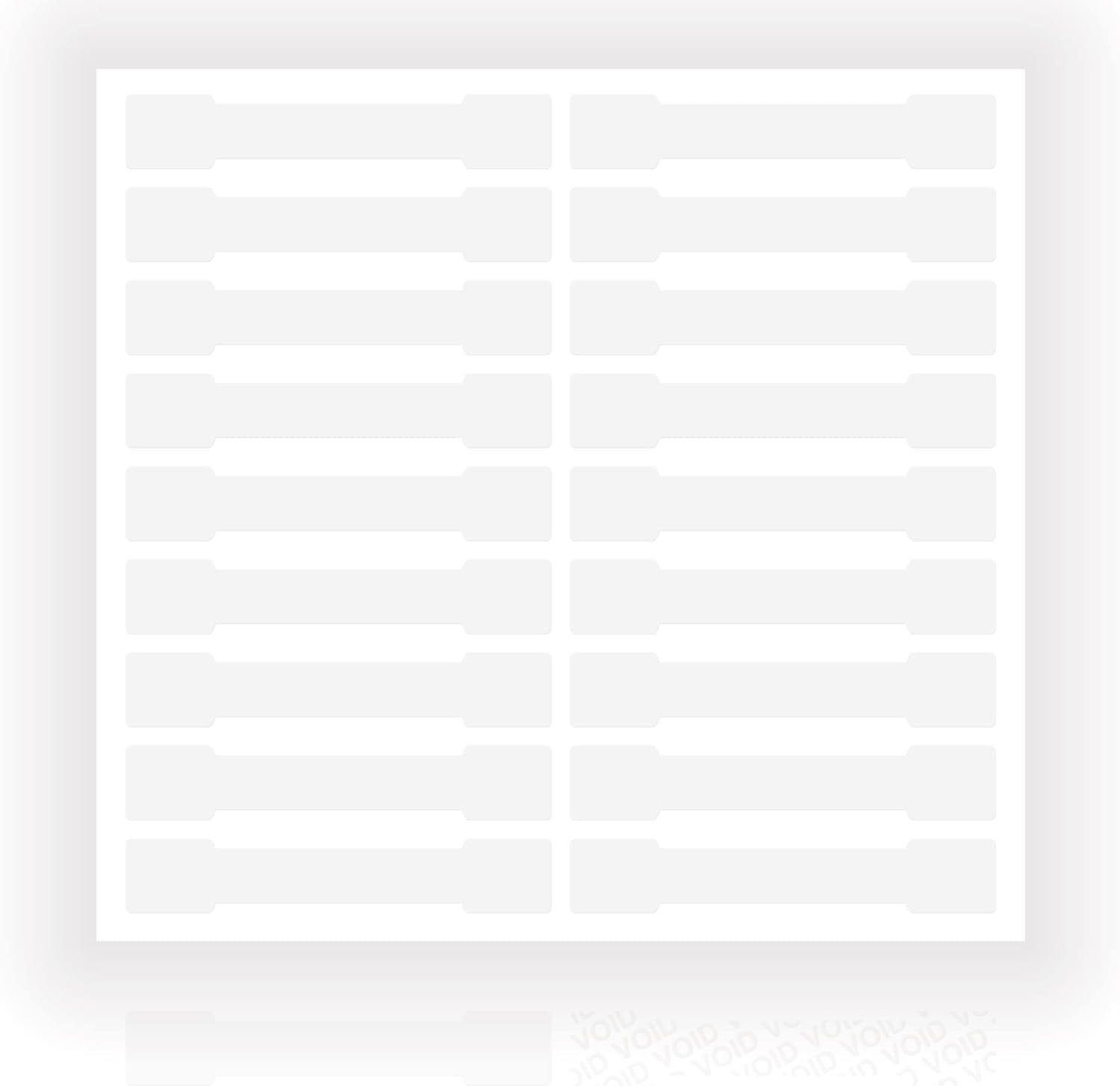 Transparent Blank Tamper Evident Labels Crystal Clear Sealing Package Seal Self Adhesive Security Warranty Void Tamper Proof Stickers (100pcs Bone)