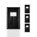 ECOELER Black PIR Motion Sensor Light Switch, Occupancy Motion Detector Switch with Sensitivity & Delay Adjustable, Neutral Wire Required, Single Pole, for Hallway, Bathroom, Storage Room, 4 Pack