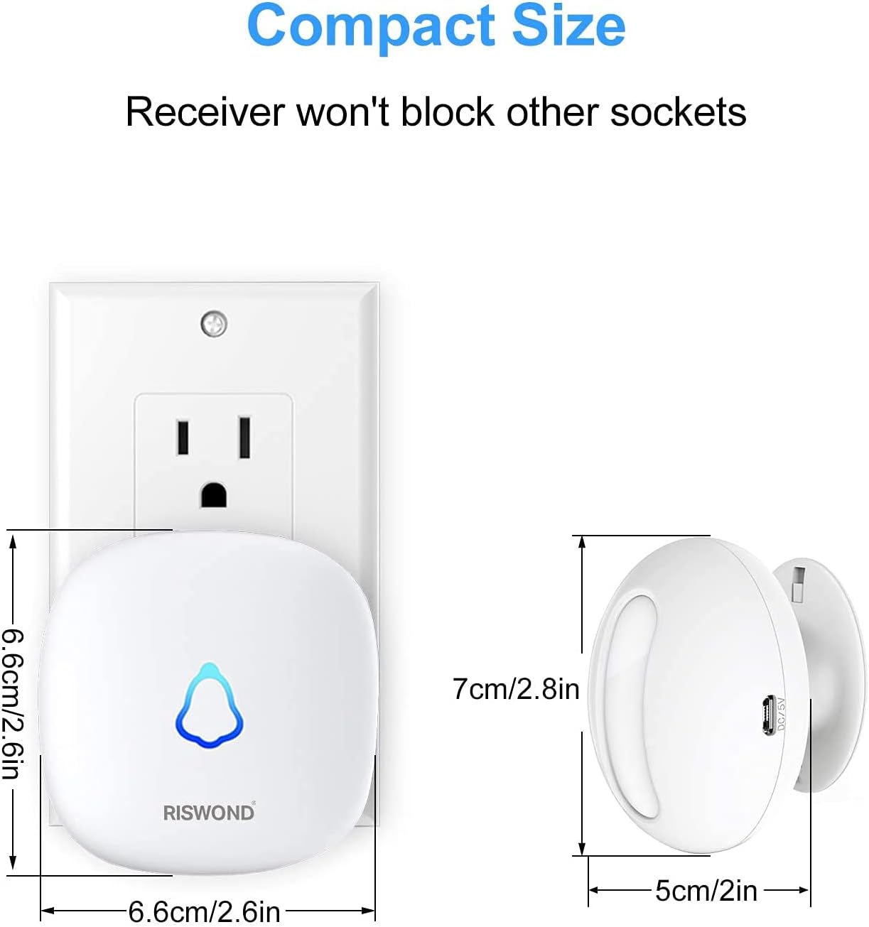 Wireless Motion Sensor Door Chime: Indoor Motion Detector Alarm Business Entry Doorbell Store Entrance Alert Bell Buzzer (1000Ft Range, 32 Tunes, 5 Level Volume) 2 Sensors 1 Receiver