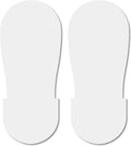 Mighty Line Big Footprints Floor Marking Tape for Safety, Caution, Warning, Heavy-Duty, Peel and Stick, Adhesive, Industrial Quality, 12" Long x 5" Wide, White, Pack of 50