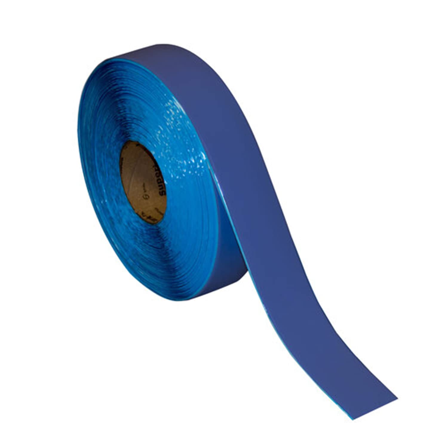 SmartSign Blue 2 inch x 100 feet Floor Marking Tape, 32 mil Vinyl Floor Tape, Superior Mark Industrial Use Safety Tape with Beveled Edges, Strong Adhesive, for Gym/Warehouse/Courts