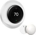 CaseBot Wall Plate Cover Compatible with Google Nest Learning Thermostat (4th Gen), Practical Nest Thermostat Trim Kit, with Temperature Sensor Holder, Easy Installation (White)