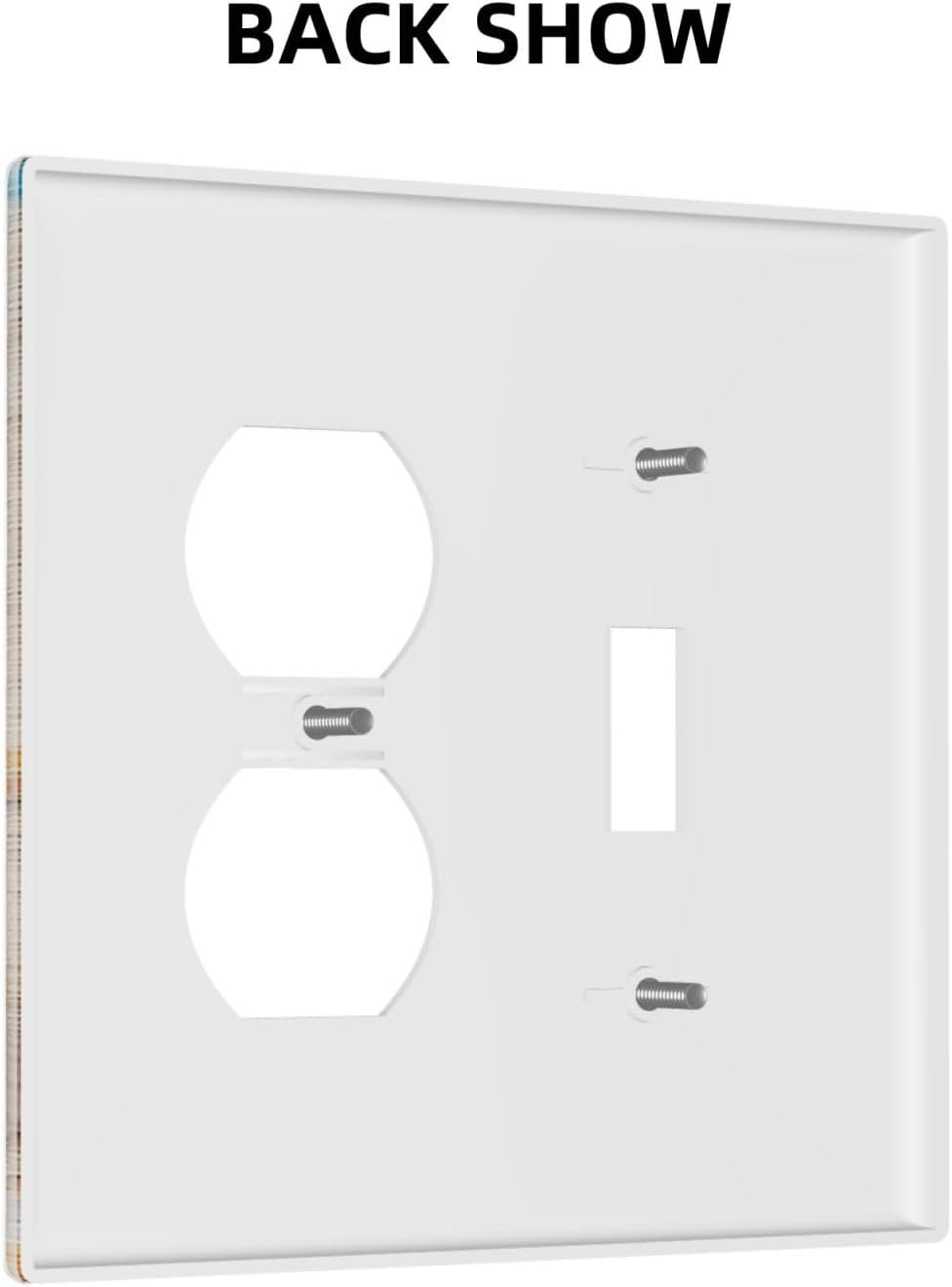 Wallplates Blue Wood Grain Beach Shell Starfish 1 Toggle 1 Duplex Switch Plate Electrical GFCI Faceplate Decorative Light Switch Covers for Bathroom Farmhouse Decor