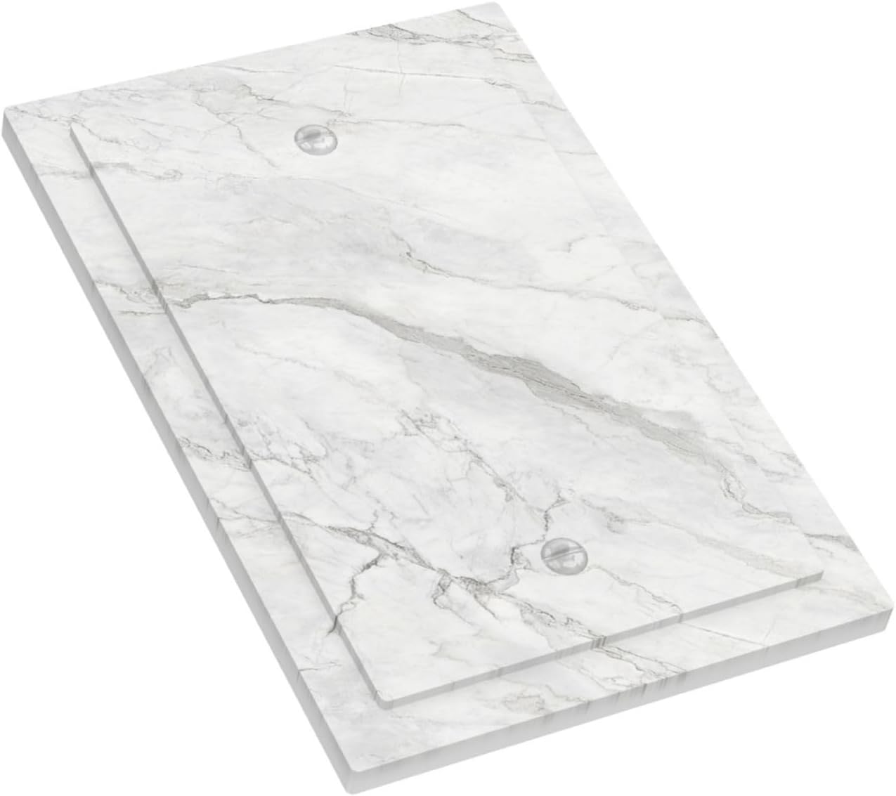 Light Switch Cover Plate Marble Granite White And Grey 1 Gang No Device Blank Electrical Wall Plates Faceplate Decorative Switch Plate for Home Bedroom Decor