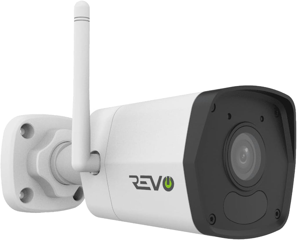 Revo Ultra Wireless 4-Channel Security System NVR with 1TB HDD, 4X 1080p (2MP) Indoor/Outdoor IR Wi-Fi Bullet Cameras, 105° Coverage, Remote Access via Smartphone, PC and MAC (No Monthly Fees)