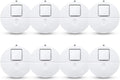 EVA LOGIK Modern Ultra-Thin Window Alarm with Loud 120dB Sound and Vibration Sensors Compatible with Virtually Any Window, Glass Break Alarm Perfect for Home, Office, Dorm Room- 8 Pack