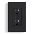 ELEGRP Smart Plug, Smart in-Wall Outlet Compatible with Alexa and Google Assistant, 2.4GHz Wi-Fi Smart Receptacle with Energy Monitoring, No Hub Required, UL Listed, Black, 1 Pack