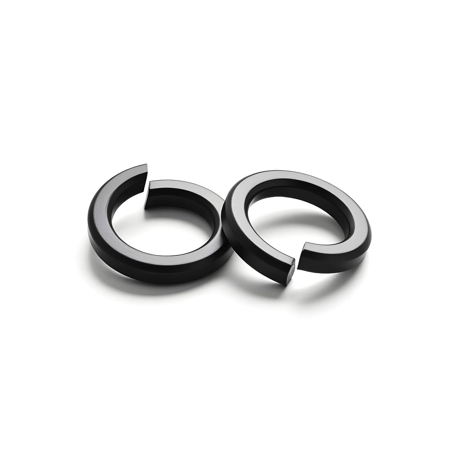 1/4'' (100 Pack) Split Lock Washer, Black Oxide (18-8) 304 Stainless Steel Spring Lock Washer