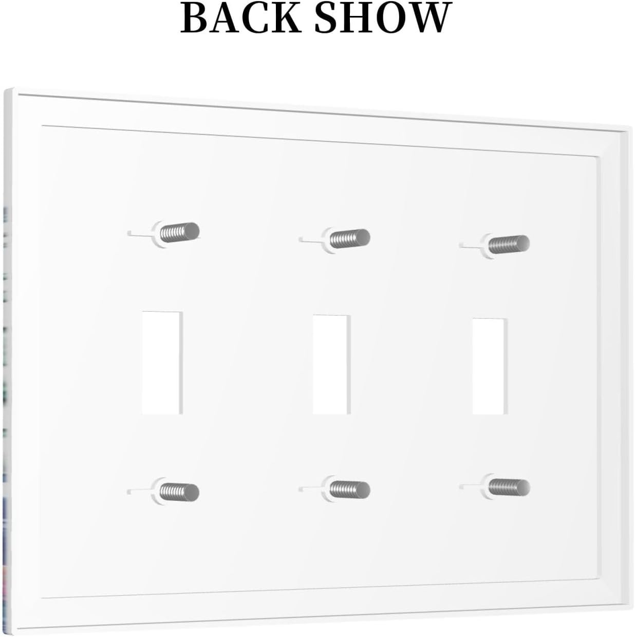 Blue Sea Turtle Ocean Fish Octopus Coral Decorative Switch Plates 3 Gang Wall Plate Triple Toggle Light Switch Cover Faceplate Electrical Wall Panels For Bathroom Kids Room Decor
