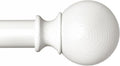 BRIOFOX White Curtain Rods for Windows 72 to 144 Inch(6-12ft) - 1'' Diameter Heavy Duty Curtain Rods with Imitation Wood Grain Pattern Finials,Adjustable Decorative Curtain Rods Set,28-144''