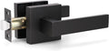 KNOBWELL Black Door Handles 20 Pack, Interior Door Knobs Passage, Modern Door Handle Closet Hallway Square Door Levers Reversible for Left and Right