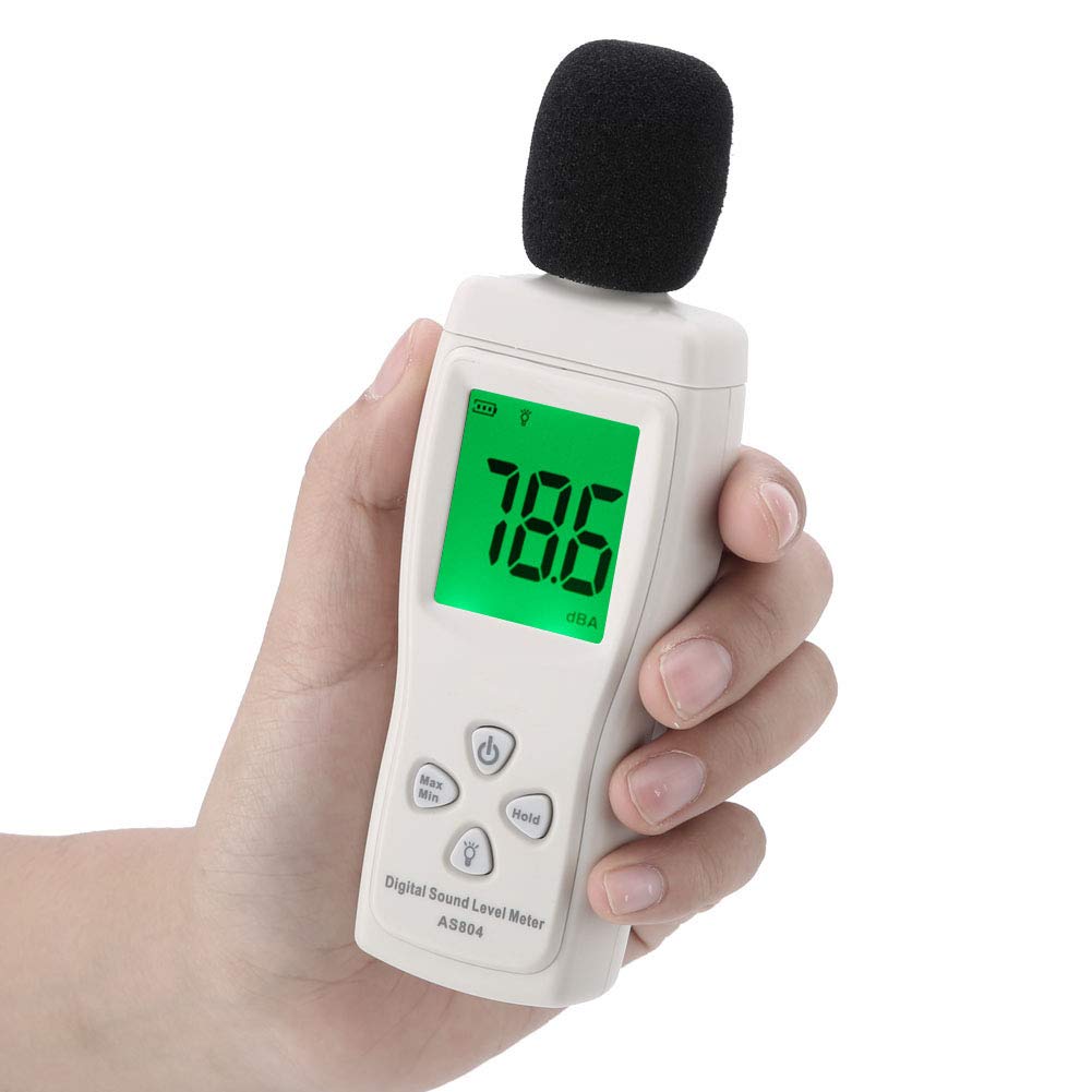 Yctze Smart Sensor AS804 Digital Sound Level Meter - Accurate 30-130dBA Measurement with LCD Display, Ideal for Automotive, Industrial, and Home Noise Testing