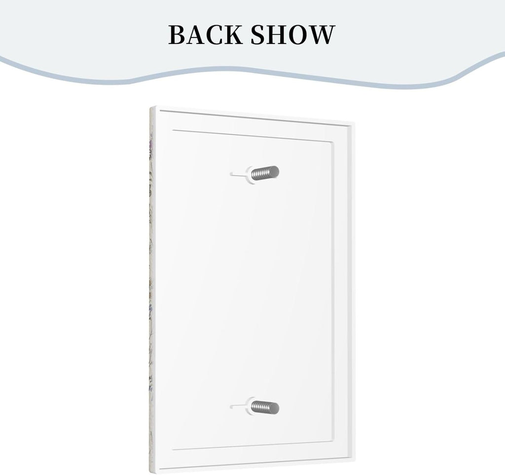 Decorative Light Switch Plate Covers Beige Background Boho Flower Plant Leaf 1 Gang No Device Single Blank Outlet Covers Wall Plate Light Switch Cover Plate Faceplate for Bedroom Home Decor