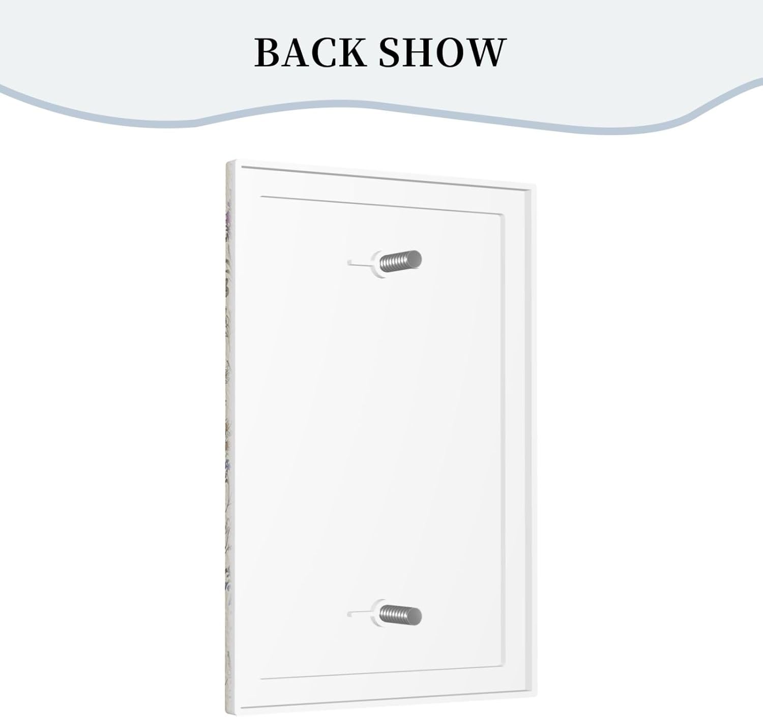 Decorative Light Switch Plate Covers Beige Background Boho Flower Plant Leaf 1 Gang No Device Single Blank Outlet Covers Wall Plate Light Switch Cover Plate Faceplate for Bedroom Home Decor