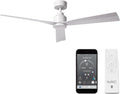 Clean Indoor/Outdoor 3-Blade Smart Compatible Ceiling Fan 52in Matte White with Remote Control and Wall Cradle. Works with iOS/Android, Alexa, Google Assistant, Samsung SmartThings, and Ecobee.