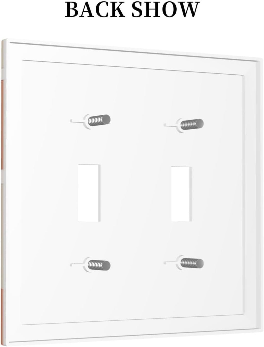 Decorative Switch Plates Boho Botanical Orange Green Beige Minimalist 2 Gang Double Toggle Outlet Light Switch Cover Wall Plate Electrical Faceplate for Bedroom living Room Decor