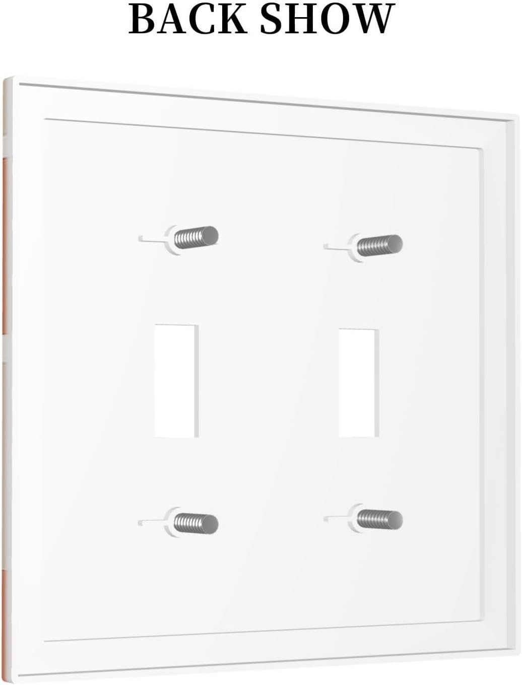 Decorative Switch Plates Boho Botanical Orange Green Beige Minimalist 2 Gang Double Toggle Outlet Light Switch Cover Wall Plate Electrical Faceplate for Bedroom living Room Decor