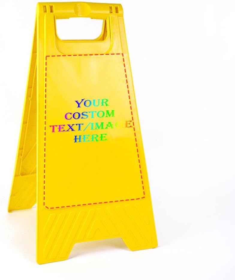 30 Pack Custom No Parking Sign - Personalized Portable Folding Board with Reflective, Writable Surface for Commercial Use (Yellow)