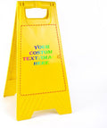 30 Pack Custom No Parking Sign - Personalized Portable Folding Board with Reflective, Writable Surface for Commercial Use (Yellow)