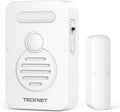 TECKNET Door Alarms for Kids Safety, Window Alarm with Smart Voice Alert, 4-Level Adjustable Volume, Refrigerator Sensor Pool Alarm Door Alarms when opened for Home Security、Fridge、Garage and Basement