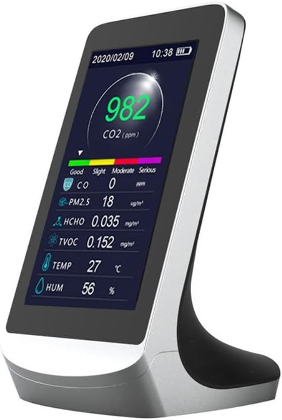 FABULETTA DM72B Air Quality Detector Meter with 8-in-1 Sensors for PM2.5 CO HCHO TVOC Temperature Humidity Real-Time Industrial Monitoring with Data Storage