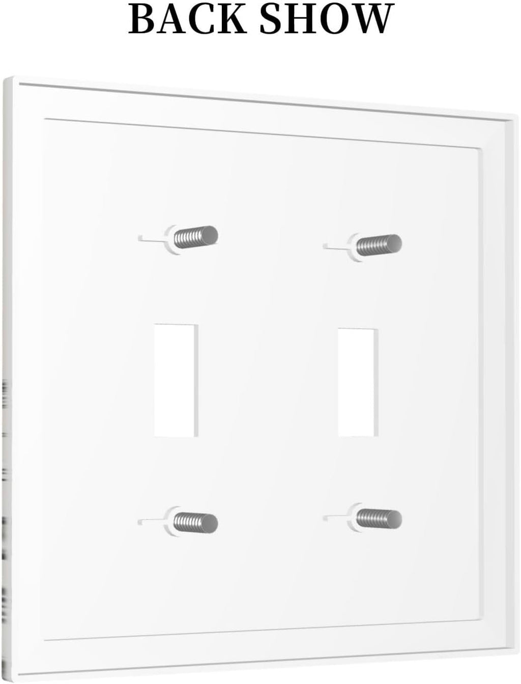 Personalized Wall Plate Decorative Light Switch Cover Black and Beige Garden Plants Flowers Double Toggle Switchplate 2 Gang Switchcovers Decora Light Switch Plate for Home Office Decor